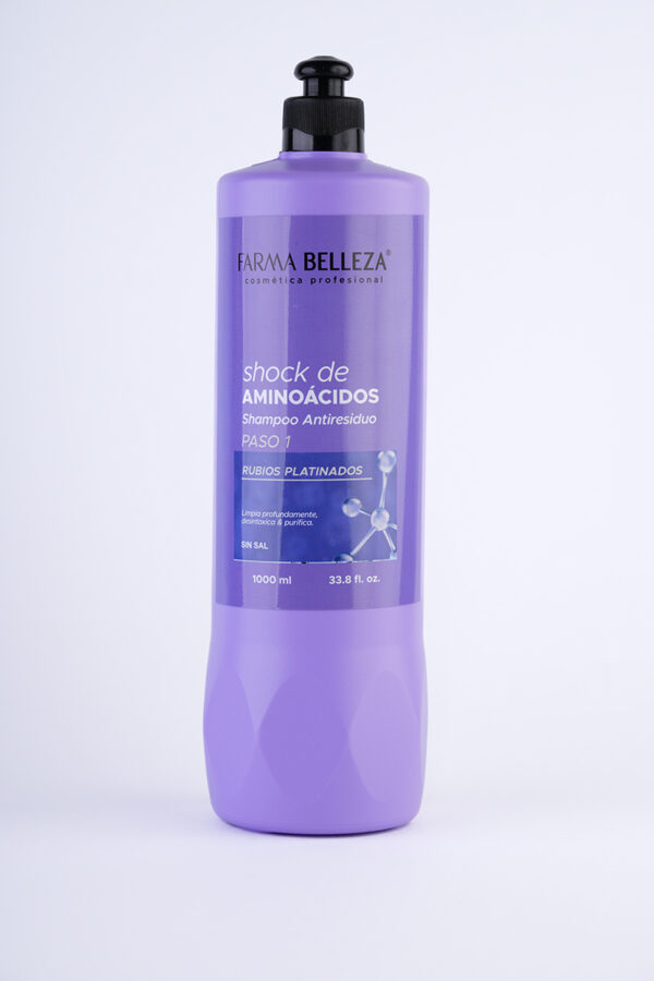 SHOCK DE AMINOACIDOS SHAMPOO ANTIRESIDUO  RUBIOS Y PLATINADOS PASO 1 - Imagen 2